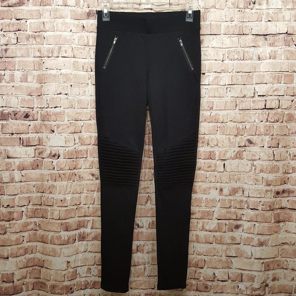 Boom Boom Jeans Black Jeggings with Zipper Pockets Size Medium